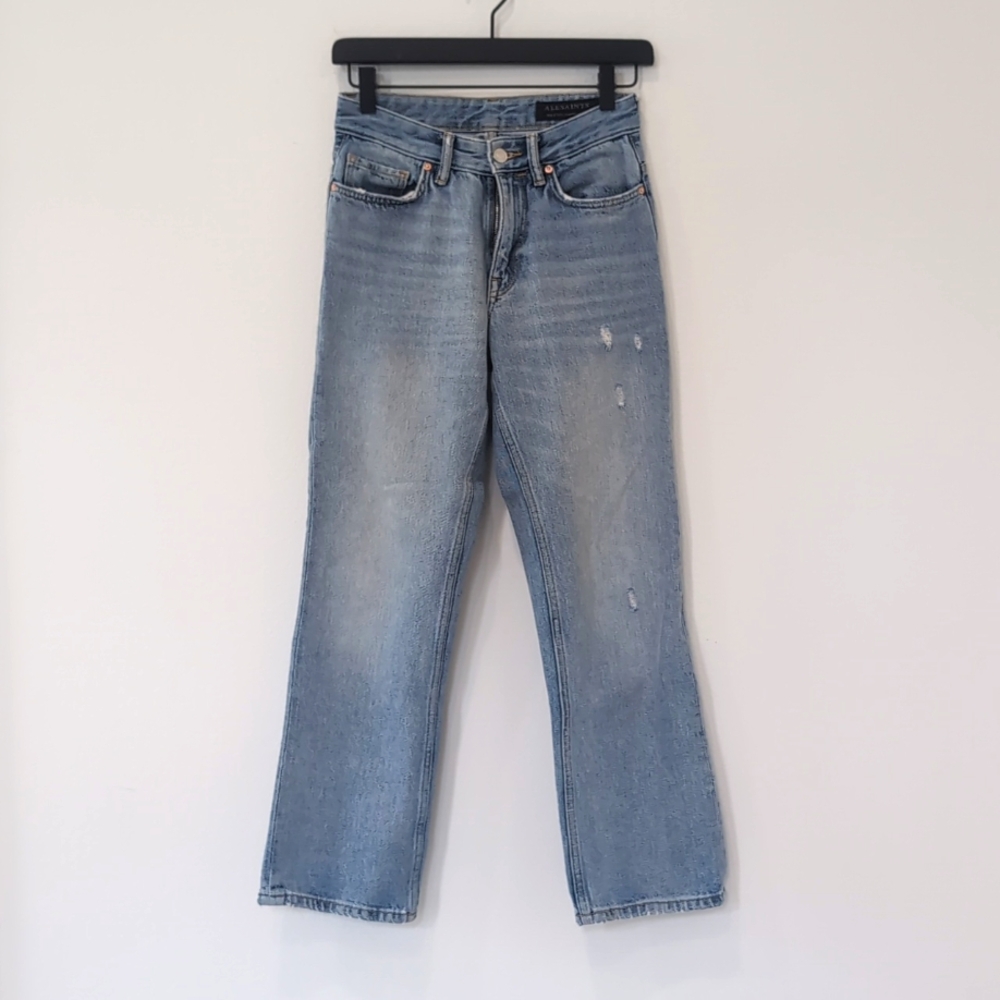 Allsaints Ava straight leg cropped jeans - 25